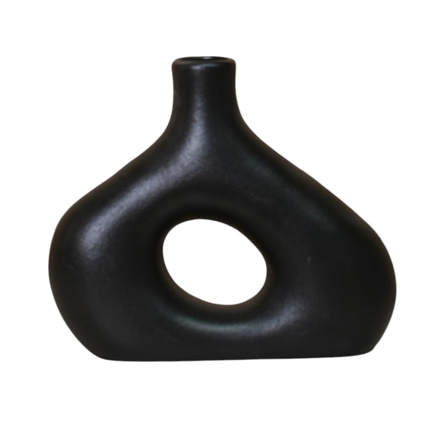 Vase en céramique noir H23 cm